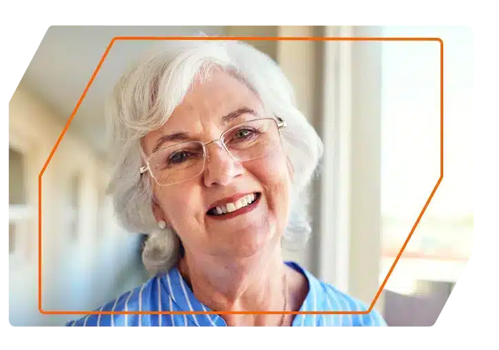 Smiling senior woman with a confident new smile